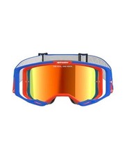 Vision 8 MX ATV MTB Off Road Goggle Blue/Orange – Mirror Red Lens