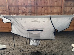 84” Bucas Buzz Off Full Neck Horse Fly Sheet w/Belly Protection – Used