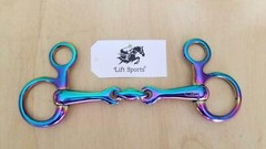 Rainbow MultiColor Horse Hanging Cheek Baucher Bit Snaffle Lozenge Fat Oval Link
