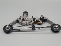 JINCENE 9″ Mini-Compound Bow Compound Bow Set Aluminum Silver & Black W/4 Arrows