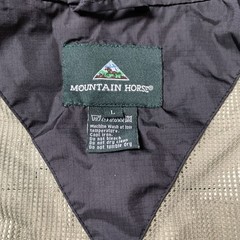 Women’s Riding Jacket Windbreaker Size Large Black Tan Vented Mountain Horse