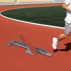 9.44*35.43in Silver& Grey Aluminum Alloy& Rubber Running Track Blocks