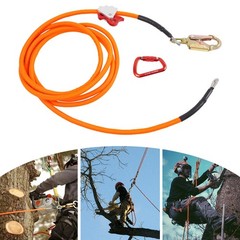 5/8in 16ft Flip Line Steel Wire Core Flipline Kit Tree Climbing Lanyard w/Lock