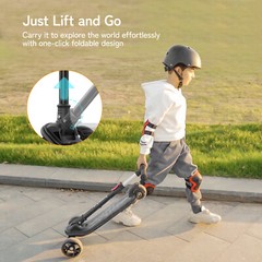 Besrey Kick Scooter 3 Wheel Scooter for 2-10 Years Girls and Boys,Black
