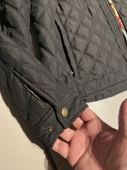 Ariat Jacket Women’s Medium Black Floral Lined Horse Equestrian Quilted Coat