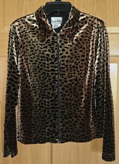 Joseph Ribkoff Gold & Rust Leopard Animal Print Jacket Great DIY JACKET – sz 12