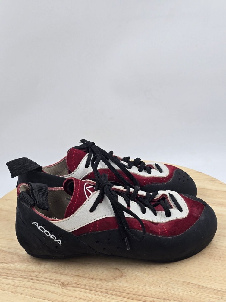 Acopa Spectre rock climbing shoes Mens sz 9 Womens sz 10