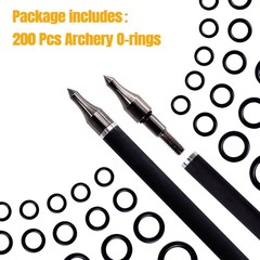 200 Pcs Archery Arrow Broadhead O-Rings 1/4inch Field Points Arrow Tips Repla…
