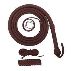 BULL WHIP 04 feet to 16 feet long 16 Plaits Chocolate Brown Indiana jones whip
