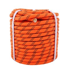 5174 Pounds Orange Black1/2 in X120′ 48 Stranded Braided Rope Breaking Strength