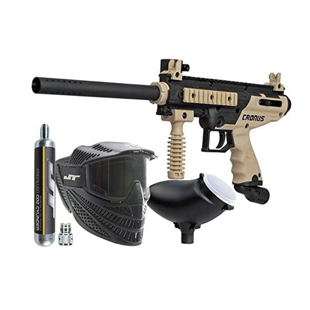 Tippmann Cronus PowerPack Basic Tan Includes 90gram Tank, JT Raptor Goggle, 2…