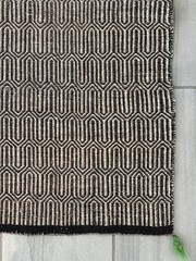 Vintage Wool Twill Weave Double Saddle Blanket | Geometric Southwestern Navajo