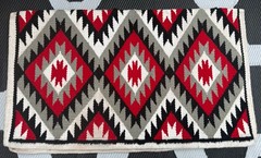 Erin Rhea Geometric Navajo-Style Western Ranch Show Pad Blanket Red Black 35×42
