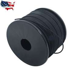 1/8in×500FT Black Nylon Rope Braid High UV and Abrasion Resistance Industrial