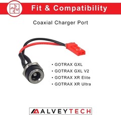 GOTRAX Electric Scooter Coaxial Charger Port 5.5 mm OD, 2.5 mm ID Replacement