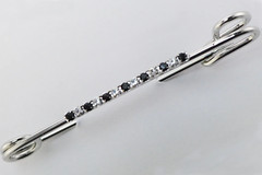 Jet/Crystal Rhinestone Strip Stock Pin
