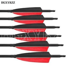 Carbon Arrows 30″ 4″ Feather Archery Arrows Compound Bow Recurve Bow Hunting