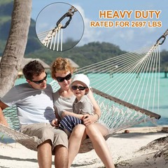 4PCS Heavy Duty Aviation Aluminum 12 KN D-Shaped Locking Carabiners Clips US