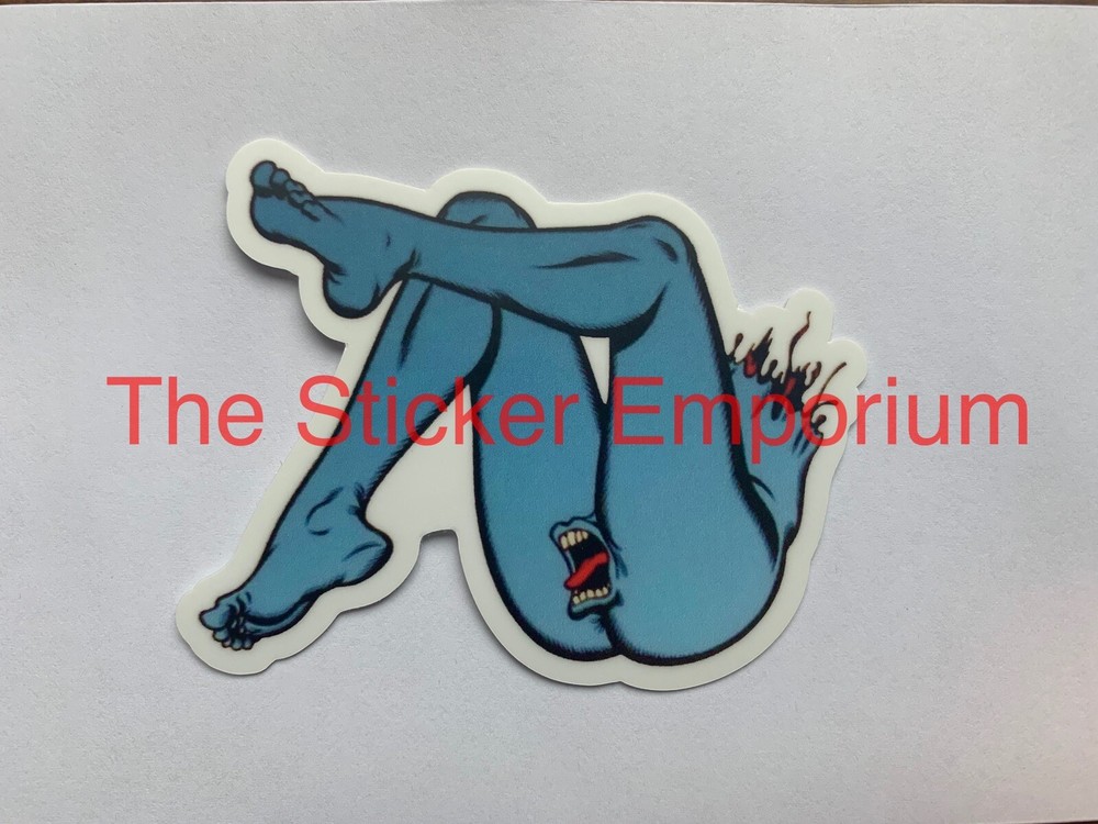 Vintage SC Classic Skateboard Sticker Screaming Mouth Lips Decal