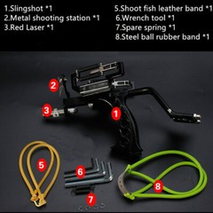 Hunting Fishing Slingshot Heavy Duty High Velocity Catapult Laser Shoot Set
