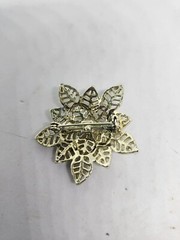 DQ Adornments Dressage Stock Tie Pin Equestrian Gold Tone Blue Green Rhinestones