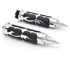 Motorcycle Aluminum Chrome Hand Grips Custom Handlebar Fits for Suzuki for Ka…