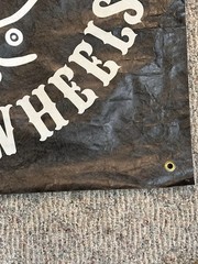 Rare Vintage 1990/2000 FLIP SKATEBOARDS Hell On Wheels Poster Banner Sign SKULL!