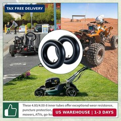 2Pcs 4.80/4.00-8 Inner Tubes with TR-87 Valve Stem, Replacement Tire Tubes for L