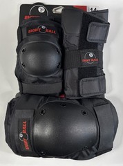 Eight Ball Kids 14+ Wrist Knee Elbow Pads Multi Sport Protective Pad Set Black