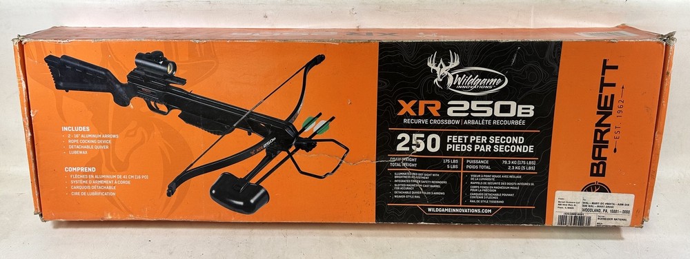 Barnett Wildgame XR250B 250 FPS Recurve Crossbow