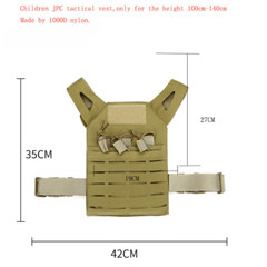 Outdoor CS Tactical Molle Protective Vest for Kids Airsoft Combat Plate Carrier