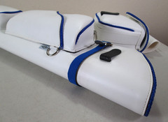 NEET White Leather W/Blue Braid Hip Quiver w/Blue Trim NT-300 Rt Hand – NEW –