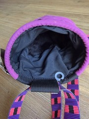 Metolius Small Rock Climbing Comp Chalk Bag Purple Synthetic Fur Liner