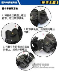 Airsoft PVS18 NVG Night-vision Goggles virtual Model + Metal Helmet Mount