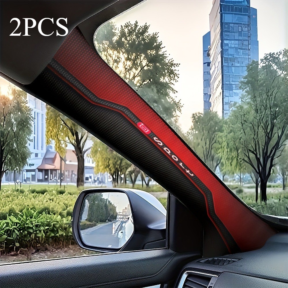 2PCS Portable Car Stickers, Universal A-Pillar Decals Fits Interior Modification