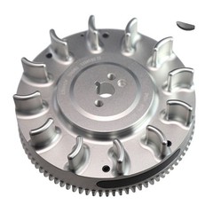 Silver Electric Start Billet Flywheel For Honda GX 200/160 196cc Clone Tillotson