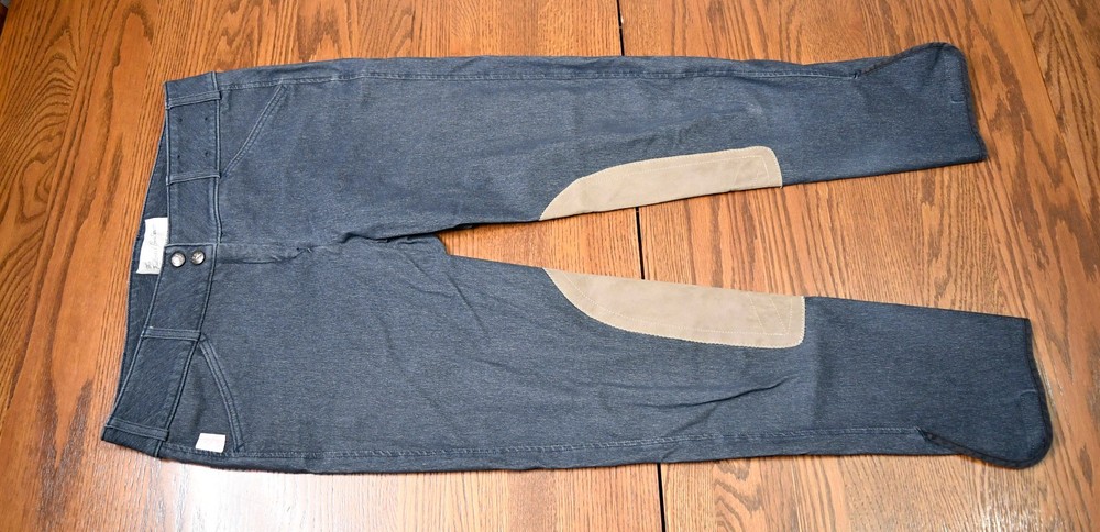 Tailored Sportsman, Trophy Hunter breeches, low/ front, Navy Denim, 30R jean