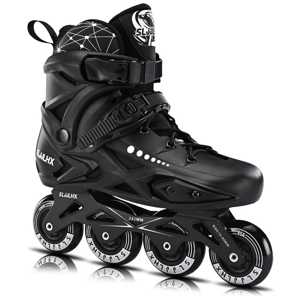 Professional Inline Skates for Men Women,Beginner Unisex, Black