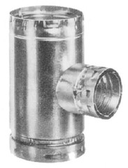 Gas Vent Tee 6 in. 3 in, 6ET-3 Aluminum Alloy and Galvanized Steel