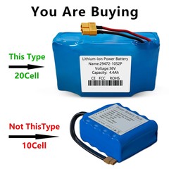 Replacement New Battery For Balance Scooter Board 36V 4.4Ah 10S2P
