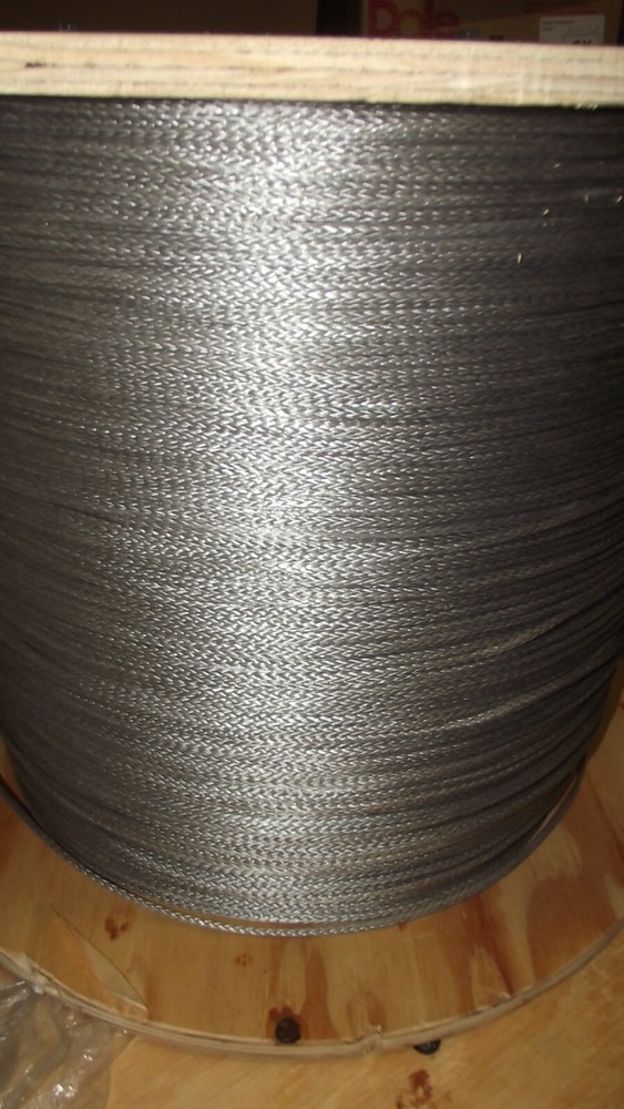 3/16″ (5mm) x 50′ HMPE Winch Line, Synthetic Rigging Rope, 12-Strand Braid, USA