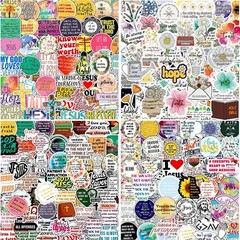 Inspirational Christian Stickers: Bible Verse, Waterproof, Easter Gifts, 220Pcs