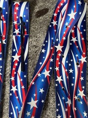 Stars Patriotic cinch strap set off billet and latigo
