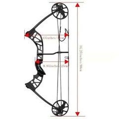 30-70Lbs Compound Bow Kit, 19″-30″ Draw Length For Adults Hunting Target RH