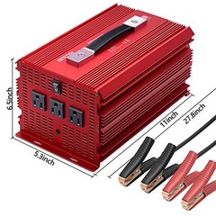 BESTEK 2000W Power Inverter 3 AC Outlets DC 12V to 110V AC Car Power Inverter…