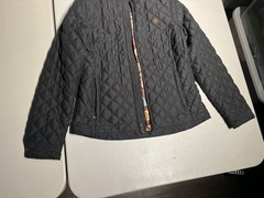 Ariat Jacket Women’s Medium Black Floral Lined Horse Equestrian Quilted Coat