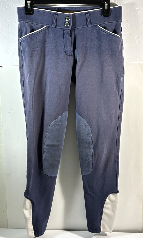 Devon-Aire 575 Fine Riding Equestrian Attire Blue/Gray Riding Breeches Size 28