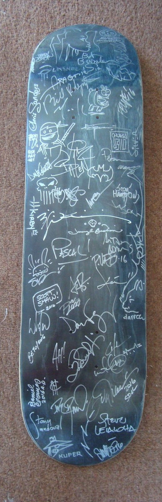 SDCC 2016 Comic Book Artist Signed & Sketch Skateboard 40x WOLVERINE PUNISHER