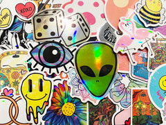 1000 Random Bulk Sticker Bomb Lot Fun Variety Pack Luggage Skateboard Decals