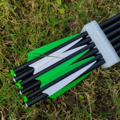 Hunting 20″ Carbon Arrows Crossbow Bolts OD 8.8MM 125 Grain Removable Tips Point